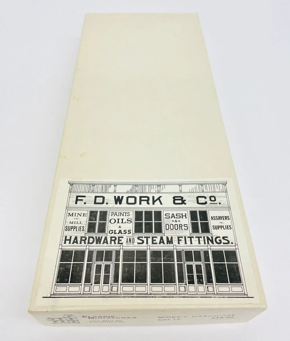 Classic Miniatures HO Work's Hardware Building Kit CM-19 New Open Box